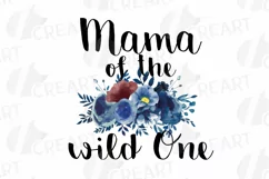 Wild One navy blue and blush floral shirt png, family shirt Product Image 12