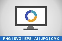 Vector Online Chart Icon Product Image 1