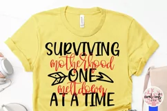 Surviving motherhood one meltdown at a time - Mother SVG EPS Product Image 3