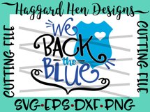 HHD We Back the Blue SVG Product Image 2