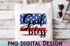 God Bless Sublimation Png | American Flag Png | 4th of July Product Image 2
