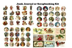 Vintage Christmas Junk Journal or Scrapbook Add Ons Kit PDF Product Image 8