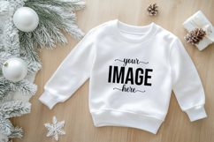 Christmas Sweatshirt Mockup, Christmas Baby Mockups Product Image 1