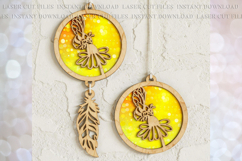Bee on a daisy Sun-catcher Ornament svg Laser cut file Product Image 1