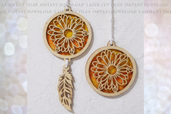 Daisy Sun-catcher Ornament svg Laser cut file Product Image 1