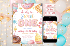 Sweet One Birthday Invitation, 1st Birthday Girl Invite Product Image 1