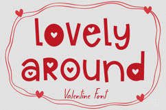 Lovely Around, cute Valentine display font Product Image 1