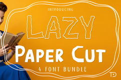 Lazy Paper Cut Bundle Font, Whimsical Busy Handdrawn font Product Image 1
