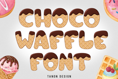 Choco Waffle Bitmap SVG color font Product Image 1