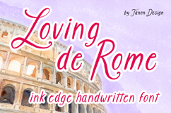 Loving de Rome. ink edge handwritten font Product Image 1