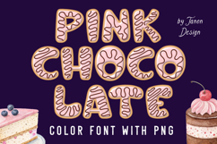 Pink Chocolate Bitmap SVG color font Product Image 1