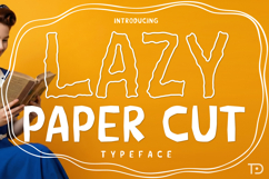 Lazy Paper Cut Four Bundle Font, Whimsical handdrawn font Product Image 1