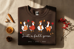 Fall Goose PNG, SVG, Silly Goose, Autumn Goose, Sublimation Product Image 1
