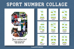 Sport Number Photo collage Canva Template Product Image 1
