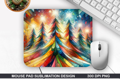 Christmas Tree Mouse Pad Sublimation,Christmas Mouse Pad PNG Product Image 1