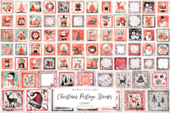 Christmas Postage Stamps Clipart Product Image 1