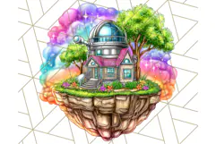 Bright Floating Island PNG Clipart for Fantasy Worlds & Maps Product Image 4