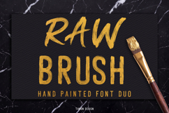 Raw Brush Font Duo - Hand painted texture brush fonts Product Image 1