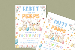 Party With My Peeps Easter Party Invitation, Canva Template Product Image 2