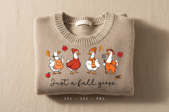 Fall Goose PNG, SVG, Silly Goose, Autumn Goose, Sublimation Product Image 2