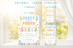 Party With My Peeps Easter Party Invitation, Canva Template Product Image 2
