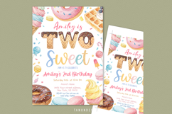 Two Sweet Birthday Invitation, 2nd Birthday Girl Invite Product Image 2