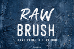 Raw Brush Font Duo - Hand painted texture brush fonts Product Image 2