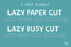 Lazy Paper Cut Bundle Font, Whimsical Busy Handdrawn font Product Image 4