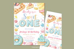Sweet One Birthday Invitation, 1st Birthday Girl Invite Product Image 2