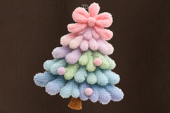 Preppy Christmas Tree, Latch Hook Yarn Faux Christmas Png Product Image 2