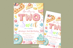Two Sweet Birthday Invitation, 2nd Birthday Girl Invite Product Image 2