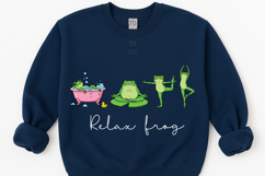 Relax frog PNG SVG sublimation, Calm frog, Yoga frog Product Image 2