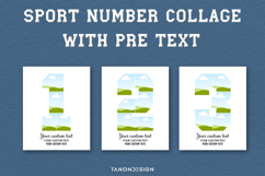 Sport Number Photo collage Canva Template Product Image 3