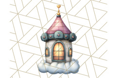 Princess Castle Clipart PNG, Enchanted Garden Artwork Product Image 4