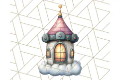 Princess Castle Clipart PNG, Enchanted Garden Artwork Product Image 4