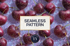 Glitter Coquette Cherry Pattern | Sparkly Glam Texture Paper Product Image 3