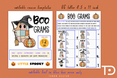 Boo Gram Editable Halloween Template, School Candy Gram Product Image 3