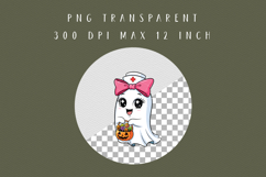 6 Halloween cute Nurse Ghost SVG PNG Product Image 3