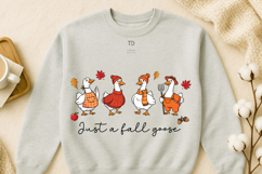 Fall Goose PNG, SVG, Silly Goose, Autumn Goose, Sublimation Product Image 3