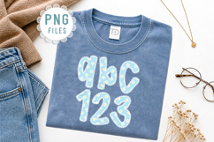 Blue Daisy Lace Set Shabby Chic Alphabet PNG Product Image 3