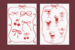Whimsical Handdrawn Wine Party SVG, PNG Clipart Product Image 3
