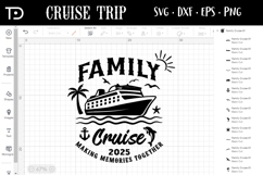 Family Cruise 2025 SVG, Cruising svg, Cruise Crew Product Image 1