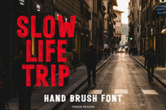 Raw Hand Paint Bold brush fonts, condensed, Rough font Product Image 3
