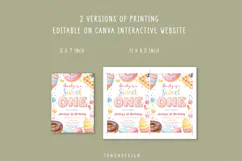 Sweet One Birthday Invitation, 1st Birthday Girl Invite Product Image 3