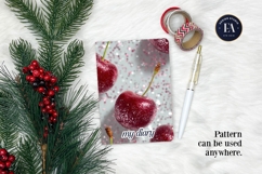 Glitter Coquette Cherry Pattern | Sparkly Glam Texture Paper Product Image 4