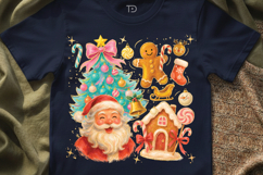 Preppy Christmas Tree, Santa, Trendy, Merry &amp; Bright PNG Product Image 5