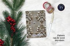 Embroidered Jute digital paper | Cactus pattern Product Image 4