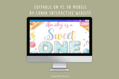 Sweet One Birthday Invitation, 1st Birthday Girl Invite Product Image 4