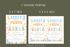 Party With My Peeps Easter Party Invitation, Canva Template Product Image 4
