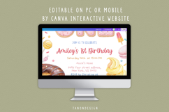 Sweet One Birthday Invitation, 1st Birthday Girl Invite Product Image 4